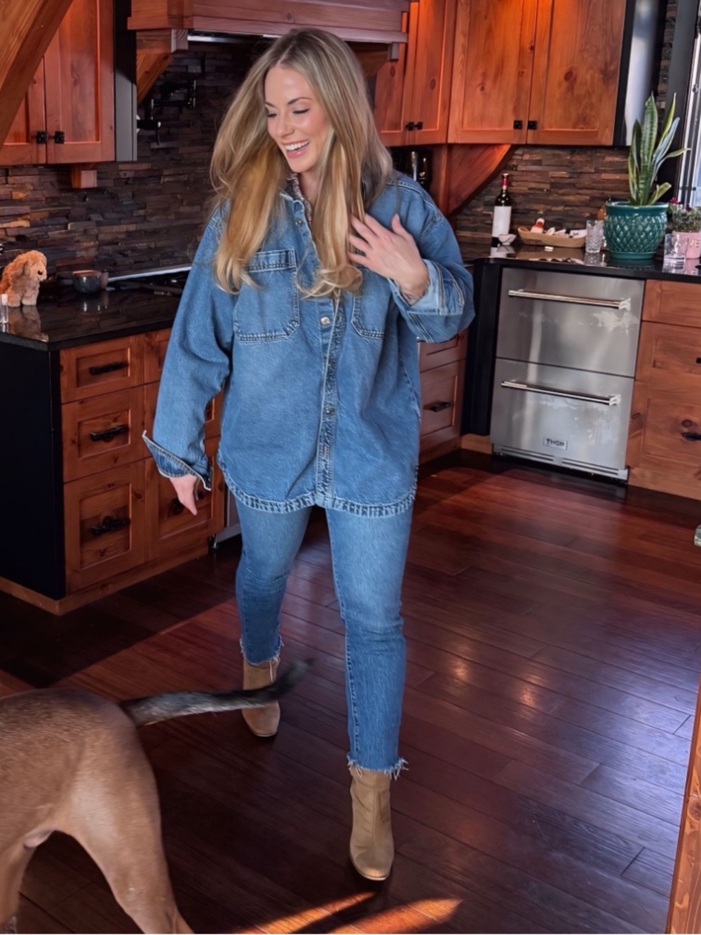 Good American Women's Good Classic Raw Hem High Rise Blue Jeans Size 4 / 27